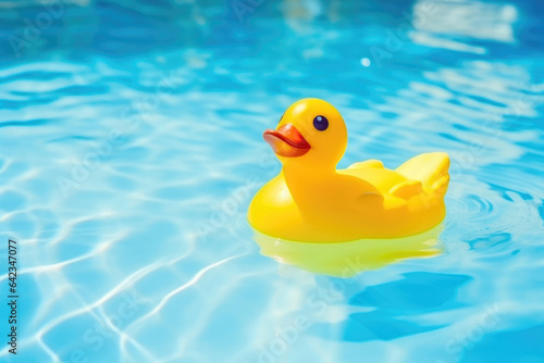 Rubber Ducky in Blue Water