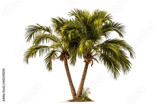 Palm Tree isolated on a transparent background. Generative  Ai