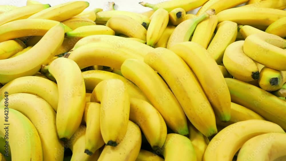 Banana Pile Goes Down, Healthy Eating Concept Banana Pile Goes Down, Healthy Eating Concept