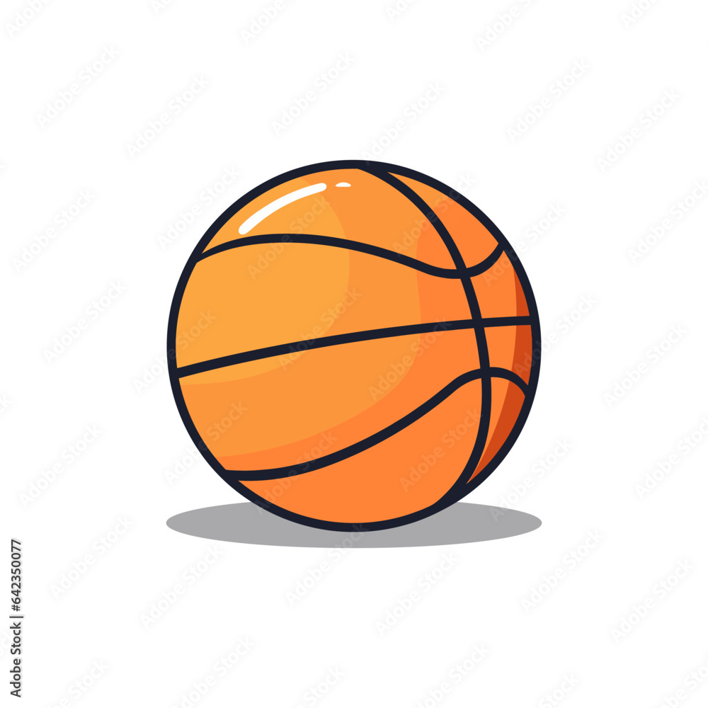 Basketball icon in trendy flat style isolated on white background. Vector illustration