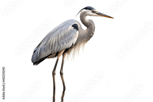Heron isolated on a transparent background. Generative Ai
