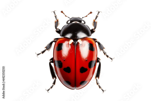 Charming Ladybug isolated on a transparent background. Generative Ai © rzrstudio