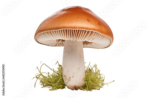 Mushrooms isolated on a white background. Generative Ai