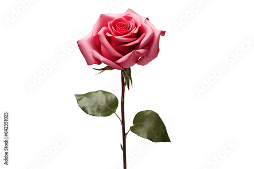 Pink Rose s Fragile Seagull isolated on a transparent background. Generative Ai