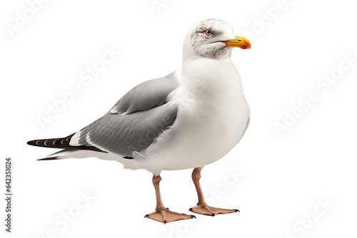 Seagull isolated on a transparent background. Generative Ai