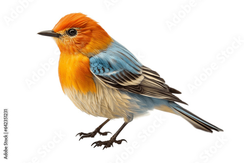 Colorful Bird isolated on a transparent background. Generative Ai