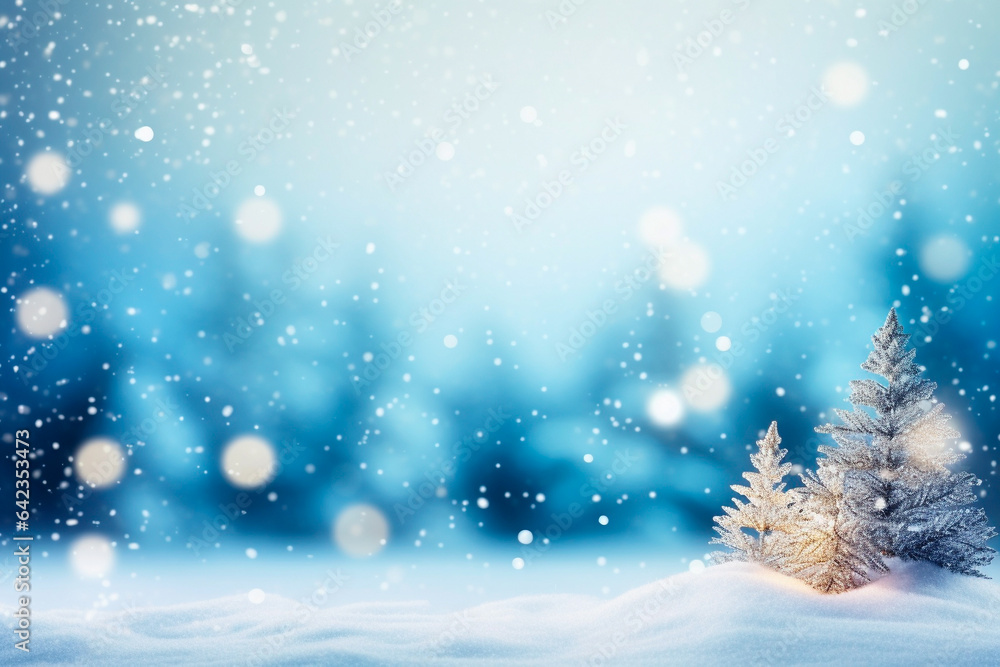 Christmas winter background with snow falling in a wintery background Christmas winter background with snow falling in a wintery background