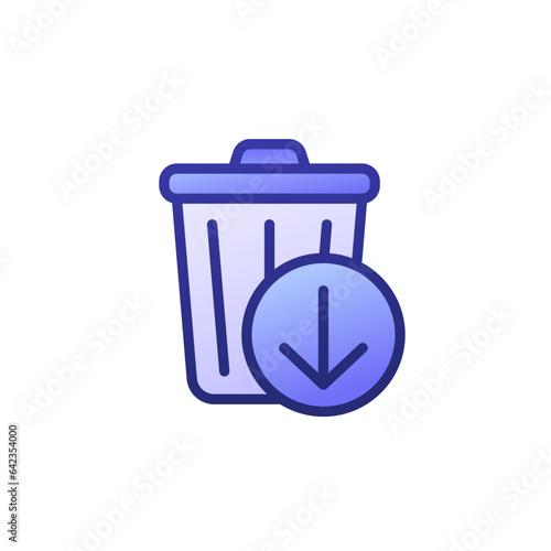 Reduce waste icon with outline