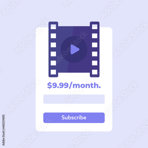 subscribe to video streaming service vector design