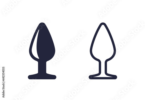 anal plug icon in two styles