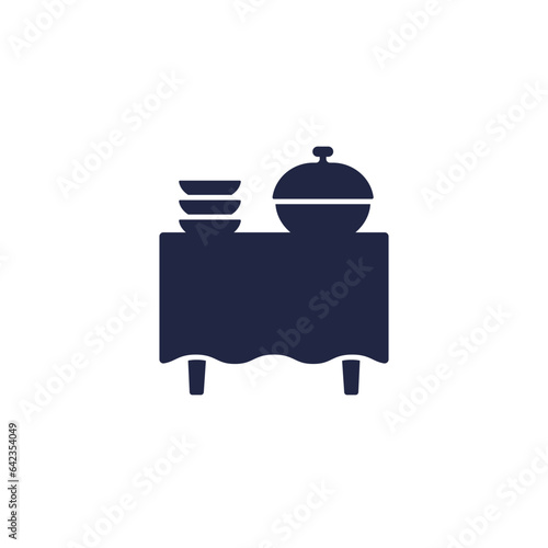 buffet or catering icon on white