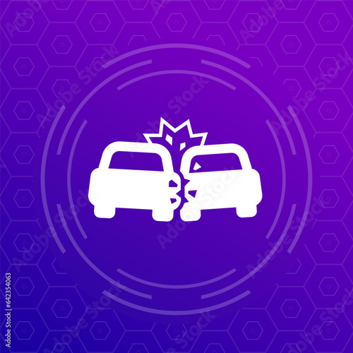 car crash icon for web