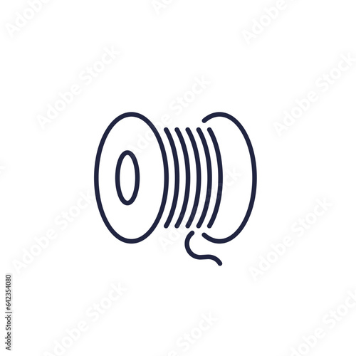 coil cable reel line icon