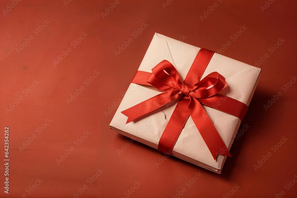 Close up view of empty envelope and present with ribbon isolated on red background
Close up view of empty envelope and present with ribbon isolated on red background