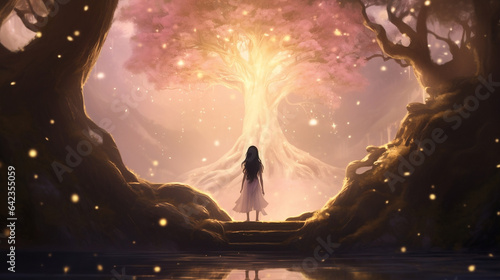 Dreamlike fairy tale illustration