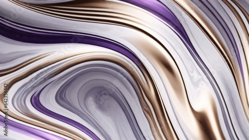 abstract background with smooth lines in purple and gold white colors