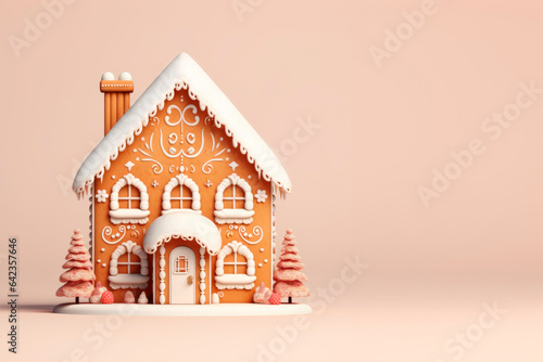gingerbread house with christmas decoration
