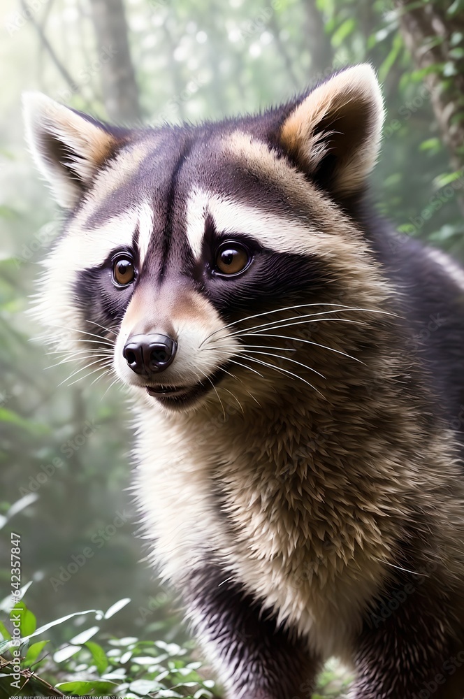 portrait of a raccoon portrait of a raccoon