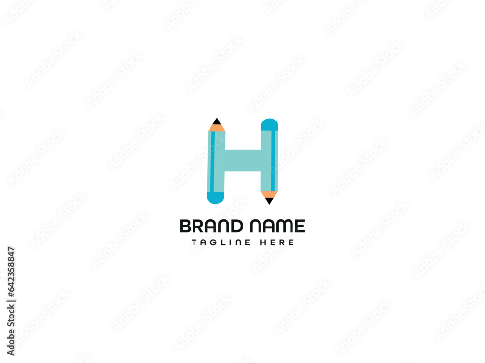pen letter  logo design 