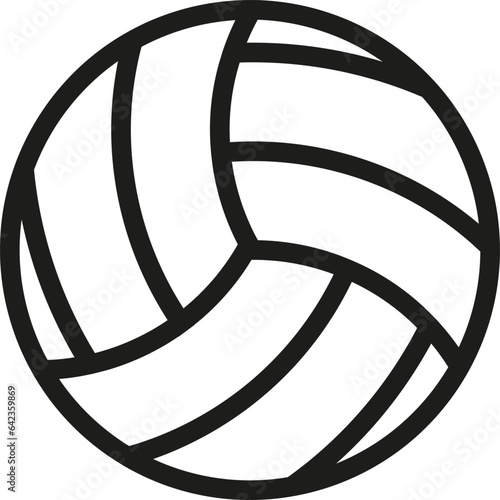 Volleyball ball icon. Vector. Line style.