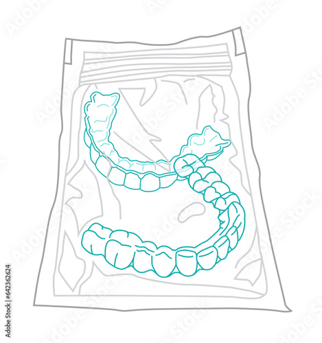 Orthodontic silicone trainer. Invisible braces aligner, retainer.