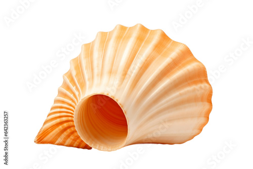 Seashell isolated on a transparent background. Generative Ai