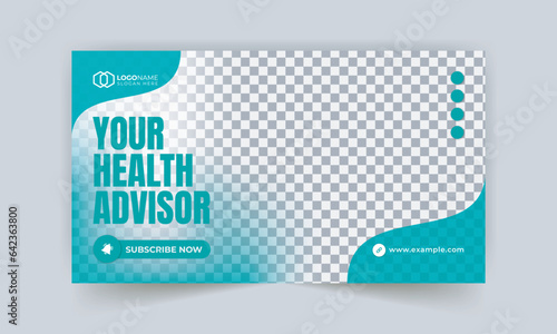 Medical Healthcare YouTube Thumbnail Template Design