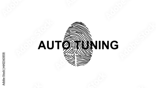 auto tuning and detailing logo, Fingerprint implies - the uniqueness of your car