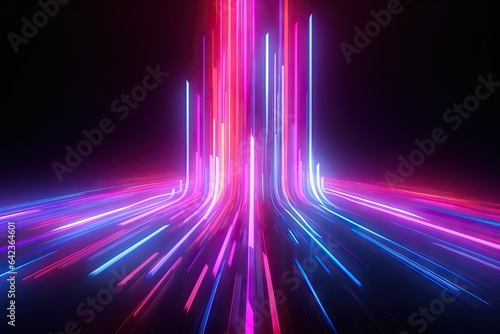 spectrum three-dimensional ascending virtual laser laser glowing line neon pink neon blue colorful 3d rays Fantastic rendering background wallpaper wallp lines background abstract abstract reality