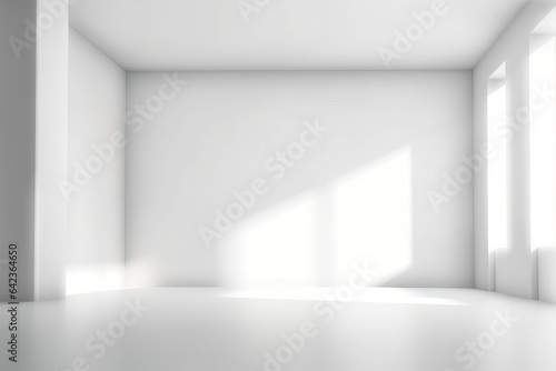 room focus presentation table backdrop studio shadows three-dimensional background Empty white room blurred Abstract Soft splay white shadow product floor window win product studio background light