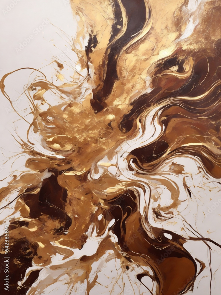 abstract artistic paint background in brown and beige colors