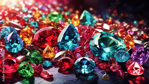 Gemstone Extravaganza  Festive Multicolored Sparkles
