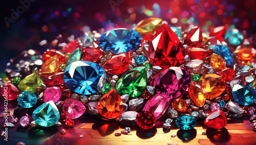 Gemstone Extravaganza: Festive Multicolored Sparkles