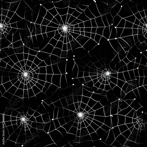 Spider Web Seamless Halloween tile created with Generative AI technology