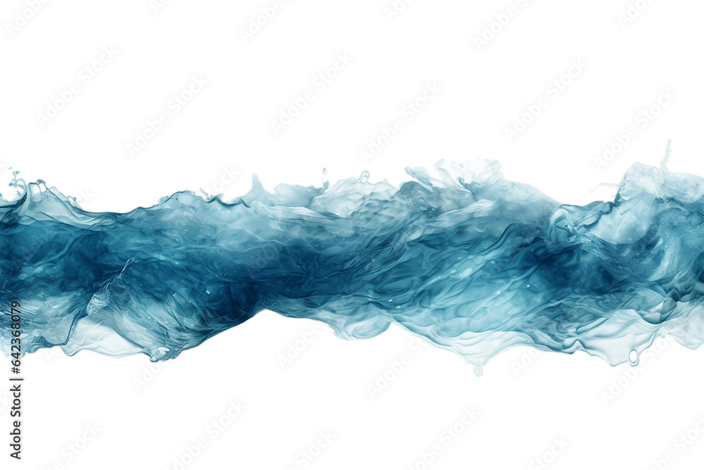Ocean wave isolated on a transparent background. Generative Ai - obrazy, fototapety, plakaty 