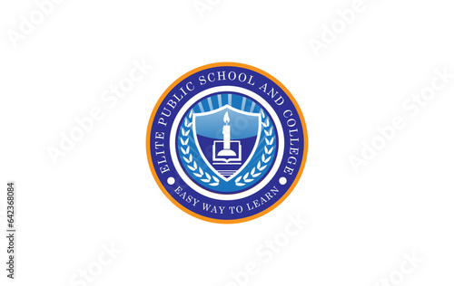 vintage logo, educational logo, school logo, academy logo, institute logo, logo design, round logo, round vintage logo, college logo, badge logo