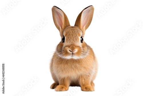 Playful Rabbit isolated on a transparent background. Generative Ai