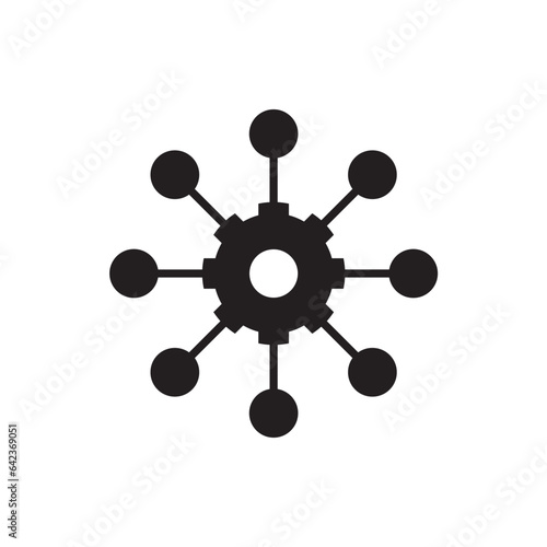 multichannel marketing icon vector. omni channel symbol. Network icon vector. Linear style sign for mobile concept and web design.