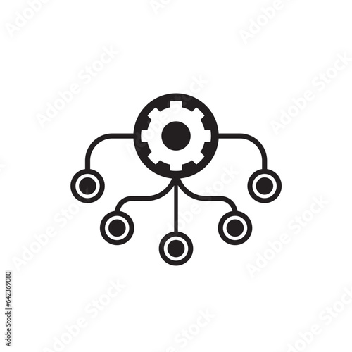 multichannel marketing icon vector. omni channel symbol. Network icon vector. Linear style sign for mobile concept and web design.