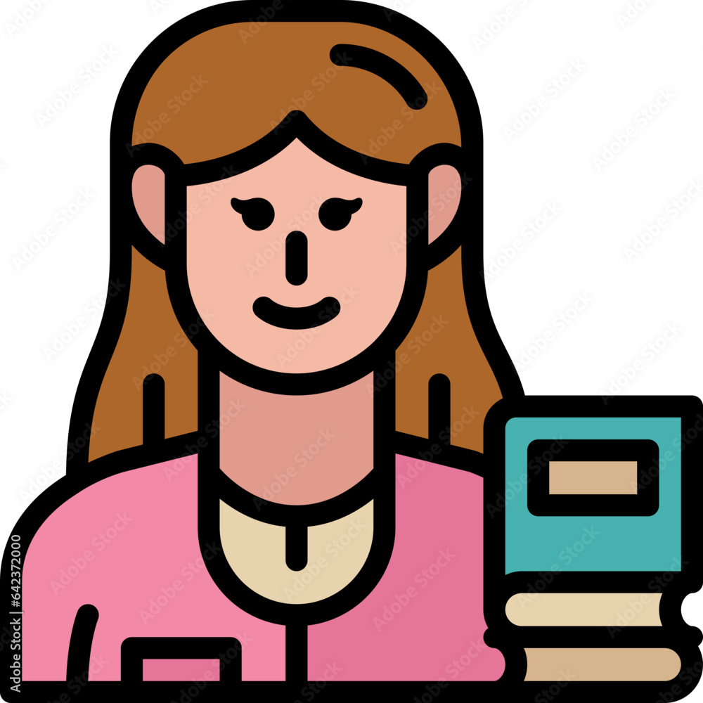woman teacher filled outline icon woman teacher filled outline icon