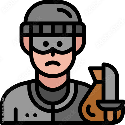 thief filled outline icon