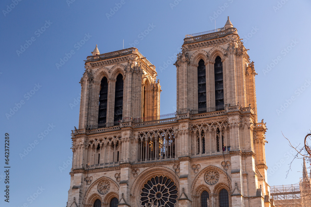 The Notre Dame de Paris is a medieval Catholic cathedral in Paris, France