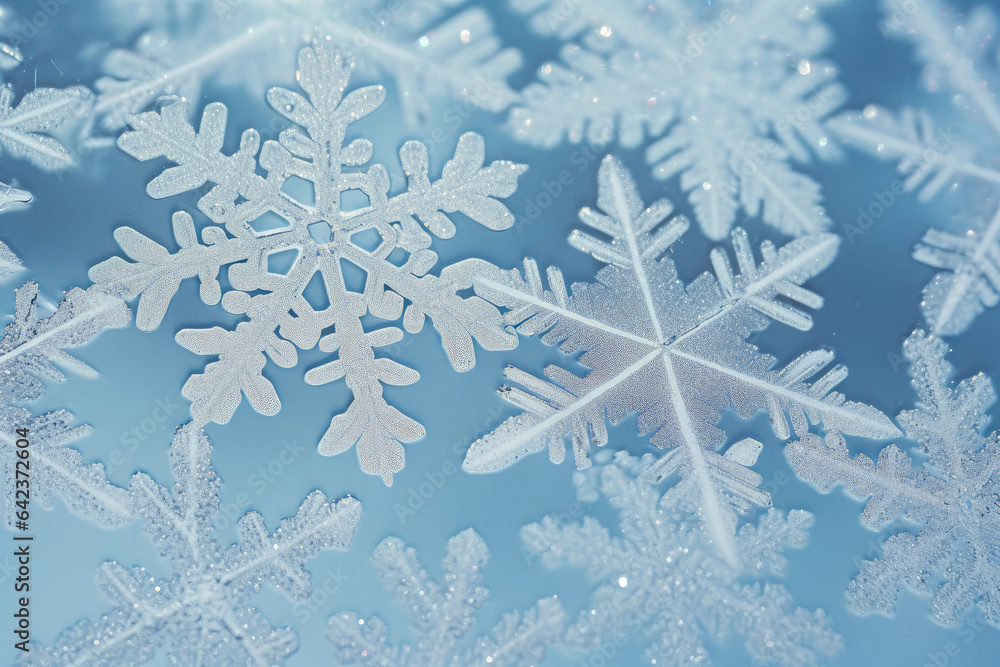 Christmas background with snowflakes, generative ai Christmas background with snowflakes, generative ai