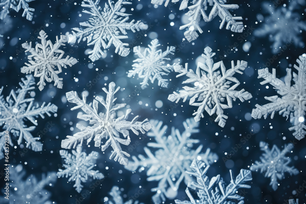 Christmas background with snowflakes, generative ai Christmas background with snowflakes, generative ai