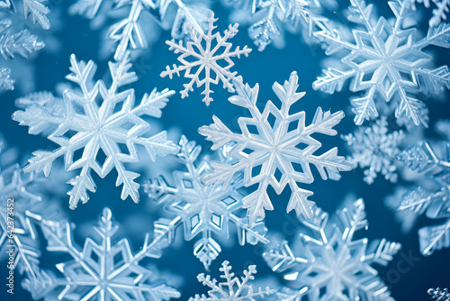 Christmas background with snowflakes, generative ai 