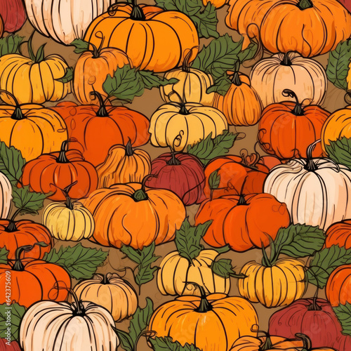 Seamless Halloween tile created with Generative AI technology