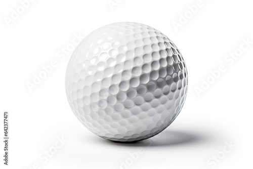 Golf ball isolated on white background, full depth of field