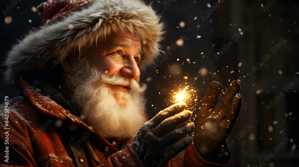 Santa Claus with light Santa Claus with light