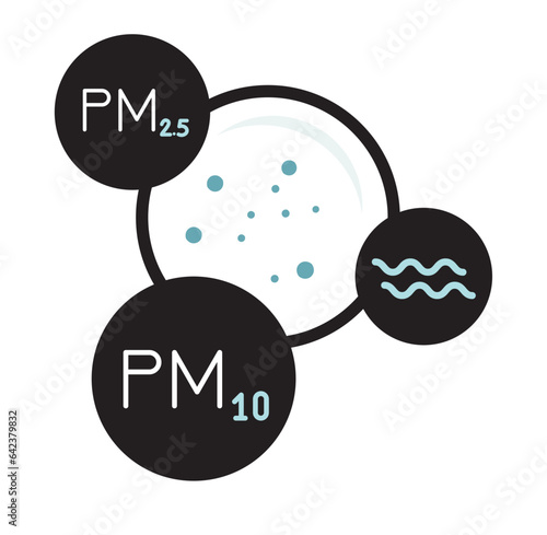 Particulate Matter PM 10 and 2.5 Pollution - Icon