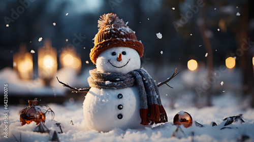 Snowman on the street © Kateryna Kordubailo